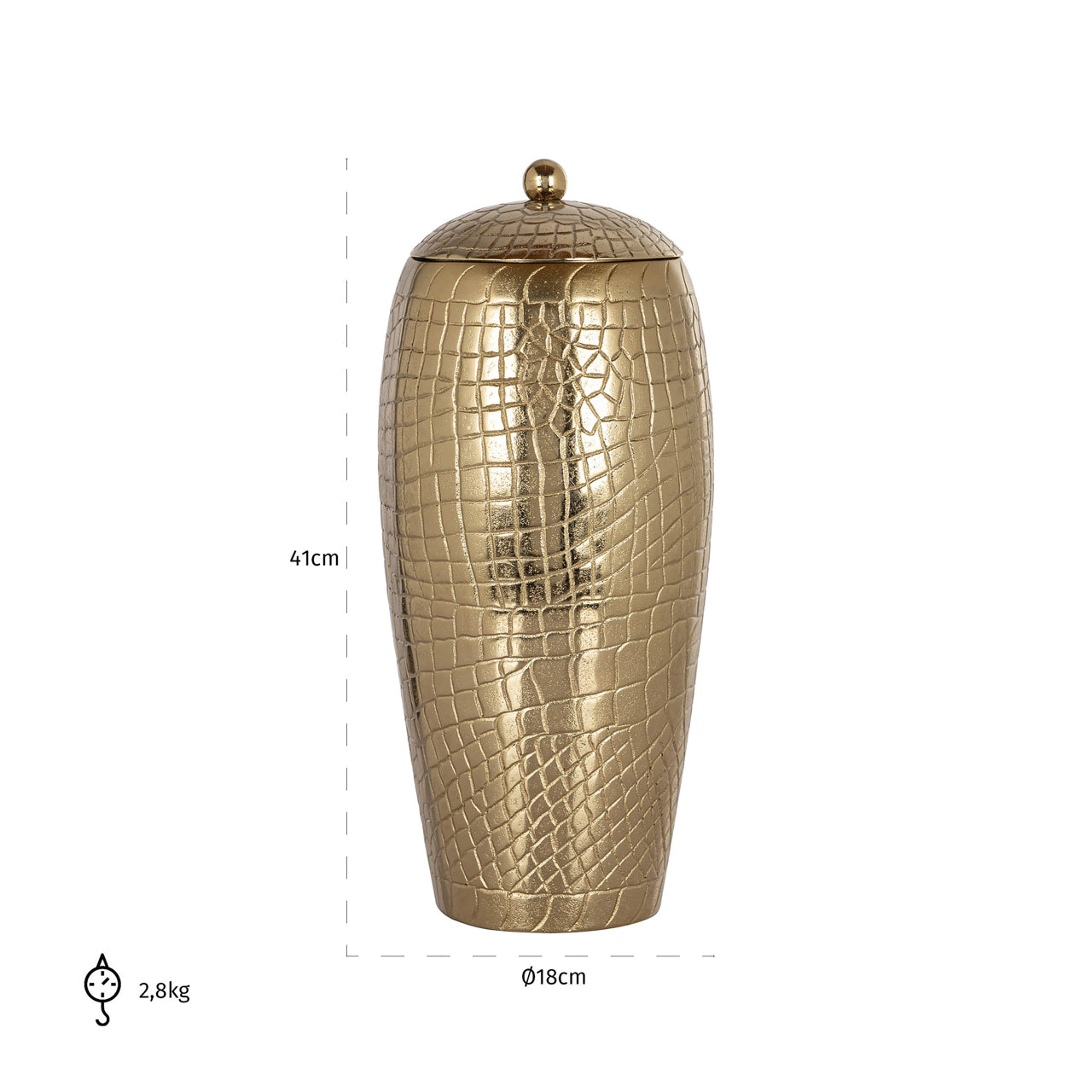 Storage box Marieke gold large