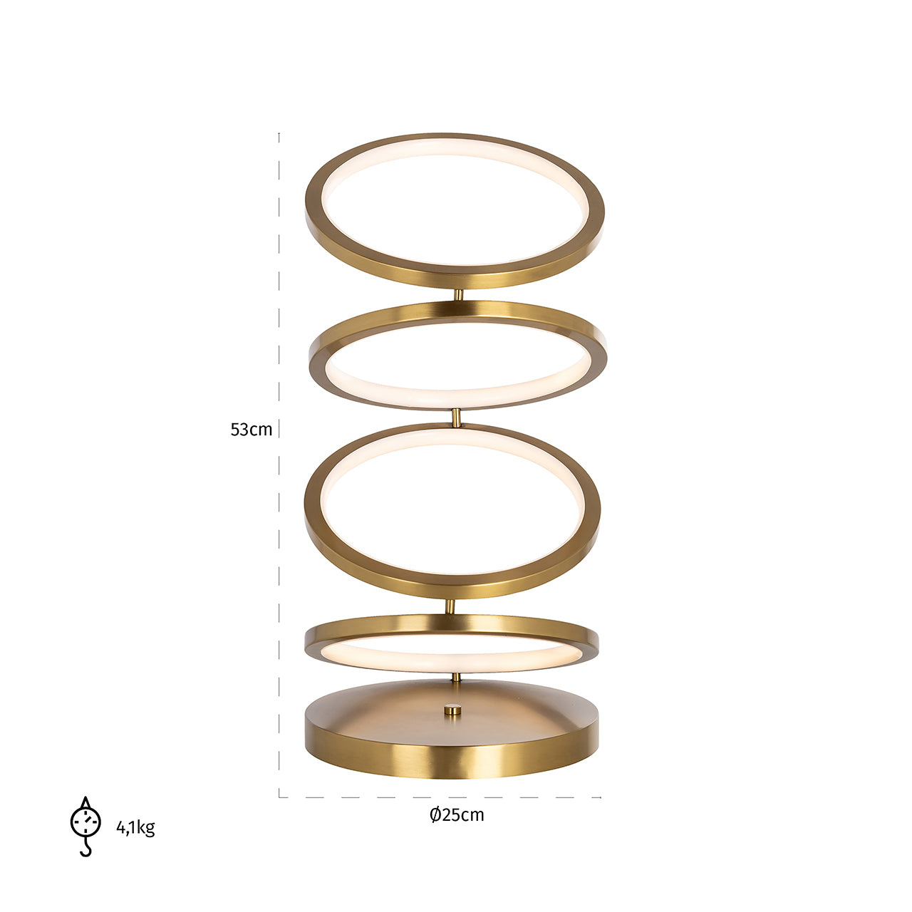 Tafellamp Jaimin (Geborsteld Goud)