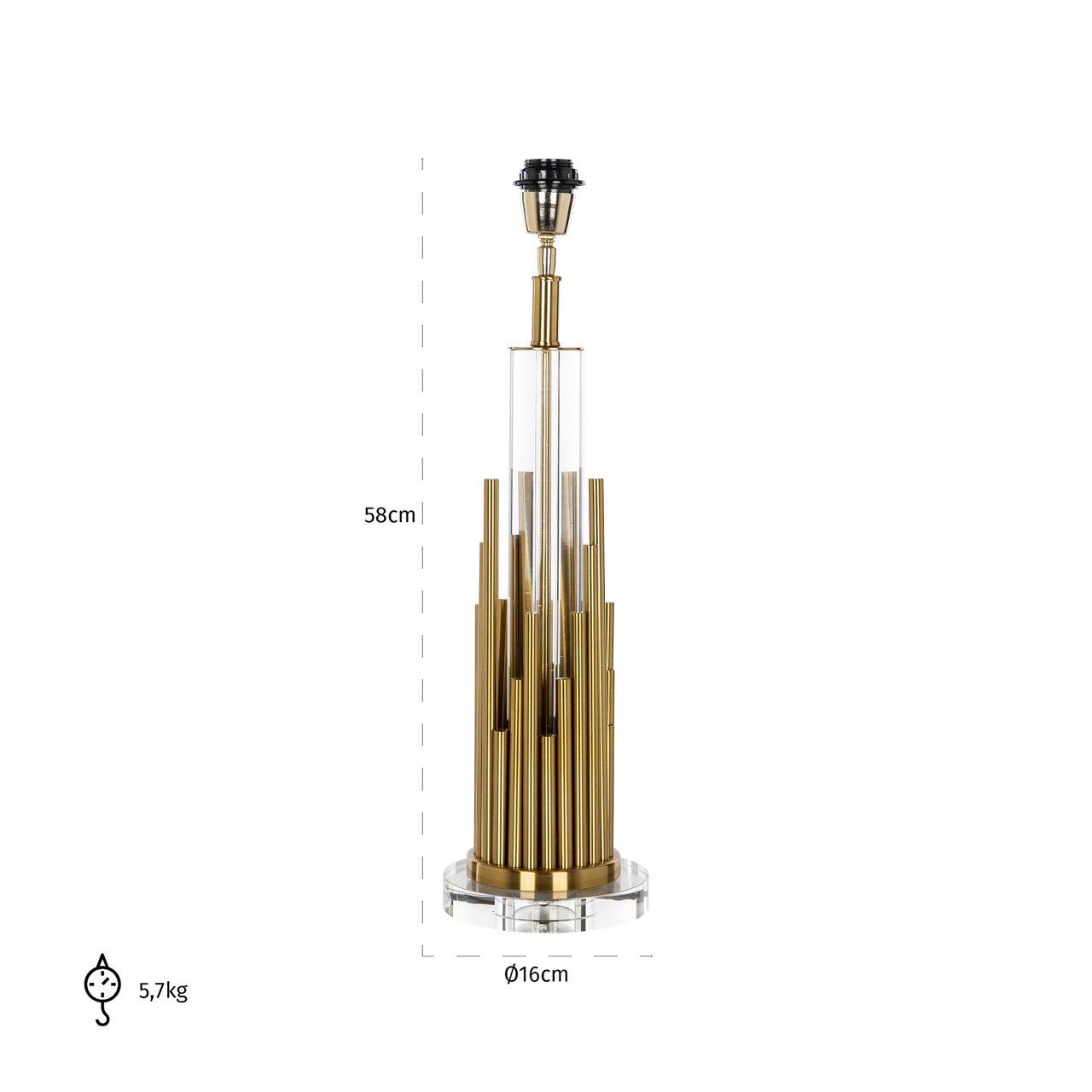 Table lamp Dex brushed gold