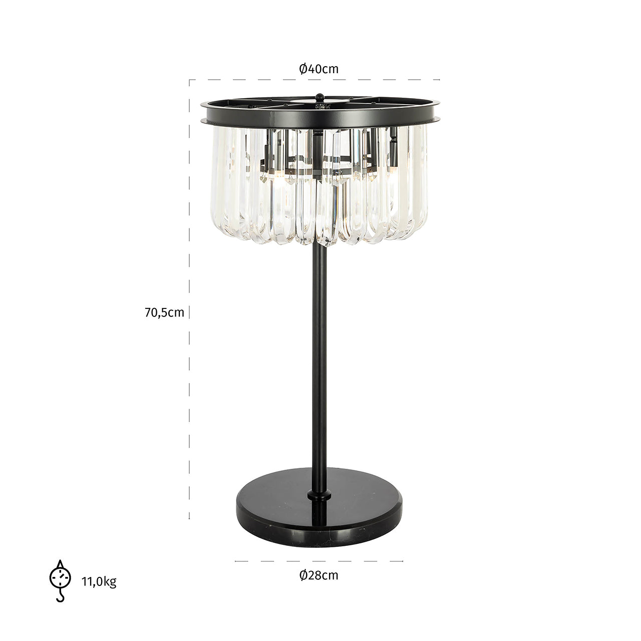 Tafellamp Bessy (zwart)