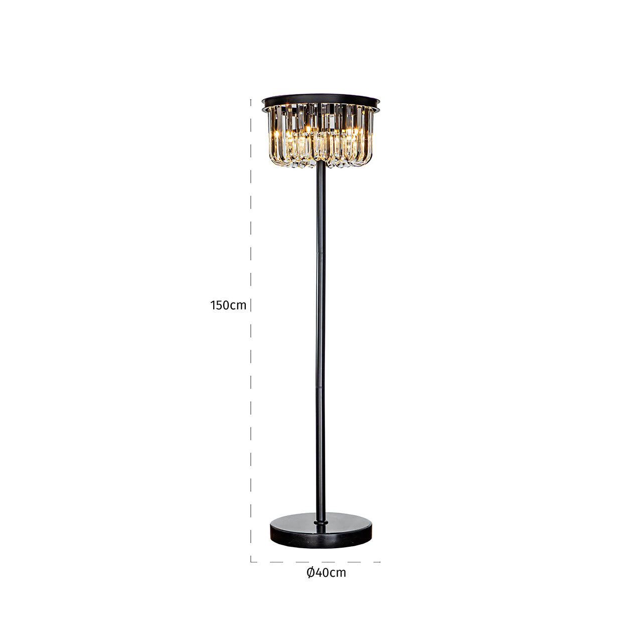 Staande lamp Dagmar zwart (Zwart)