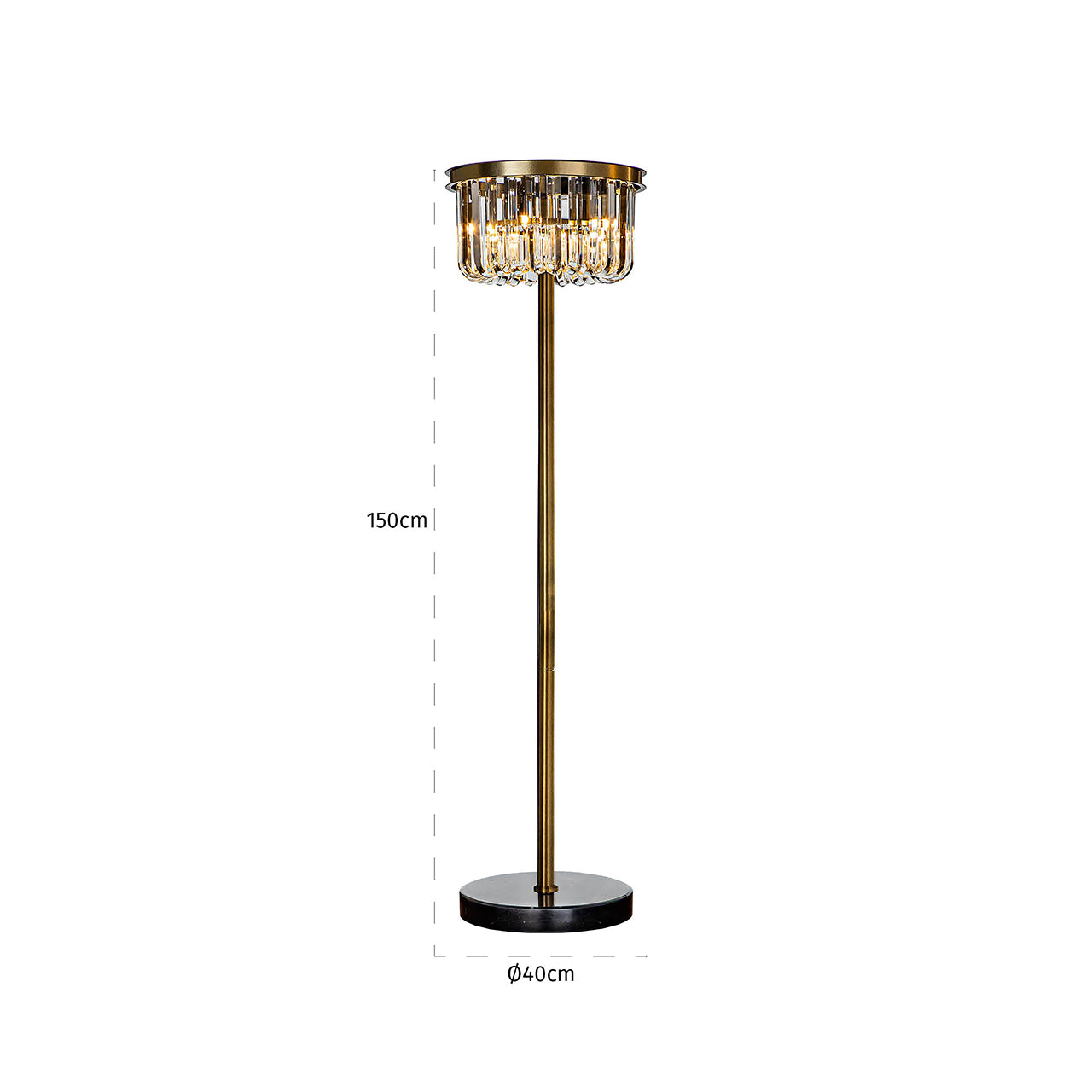 Staande lamp Dagmar goud (Brons)