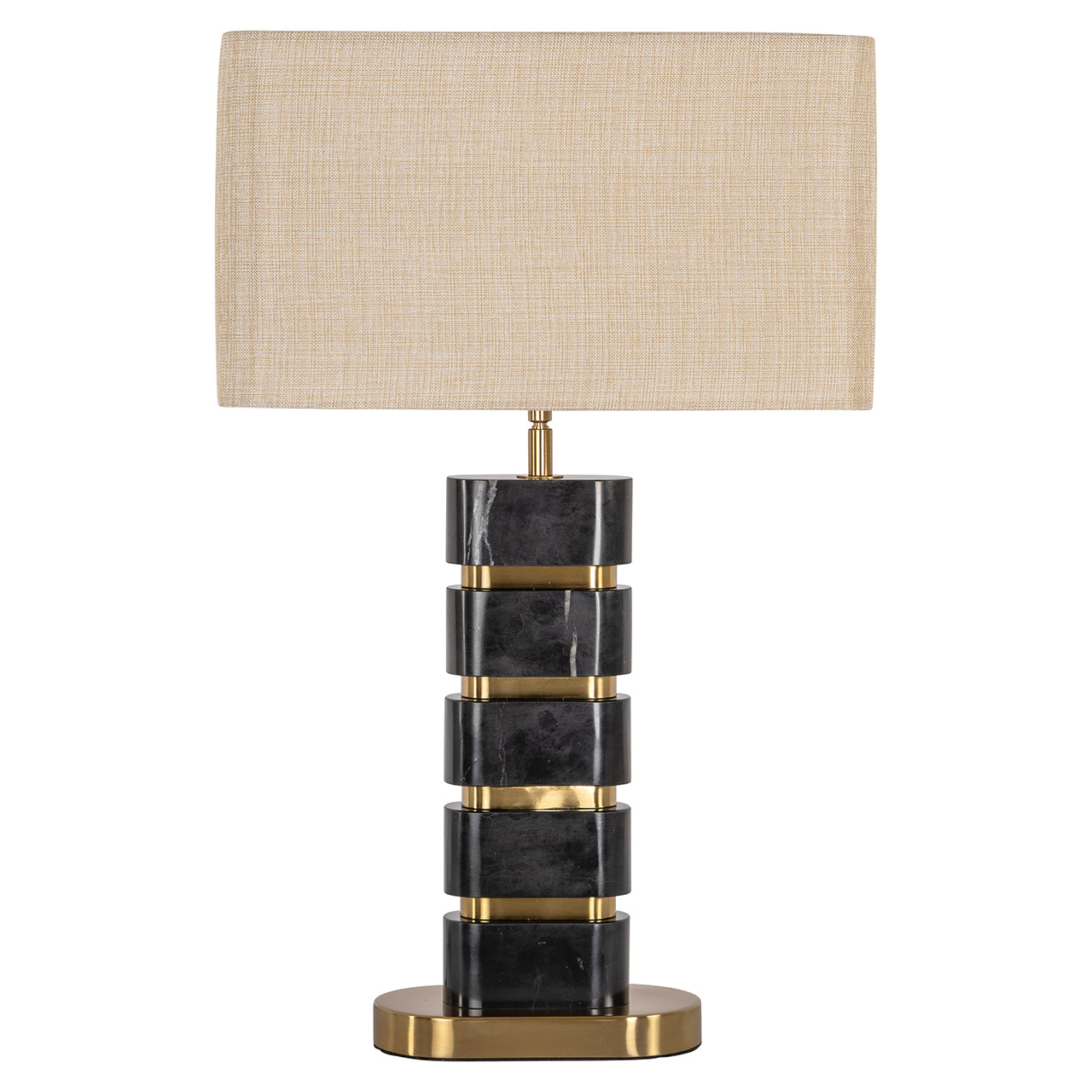 Tafellamp Levina incl. lampenkap (Zwart/goud)
