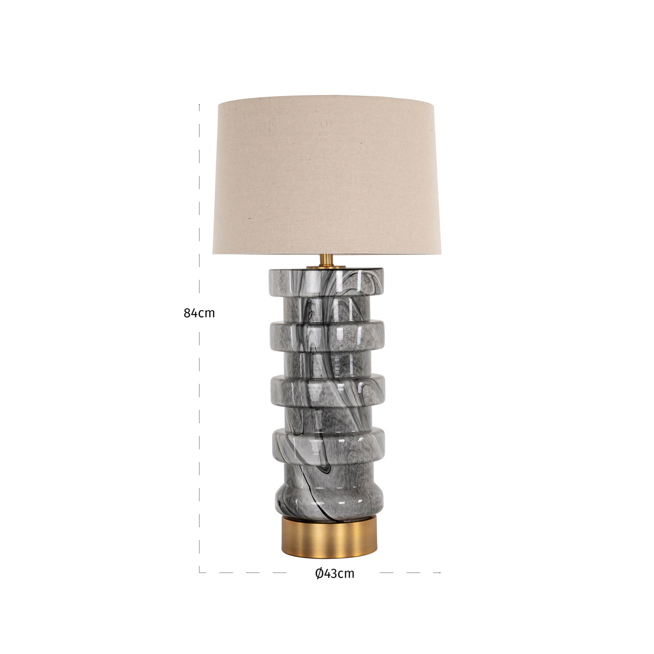 Table lamp Jaylee black/white