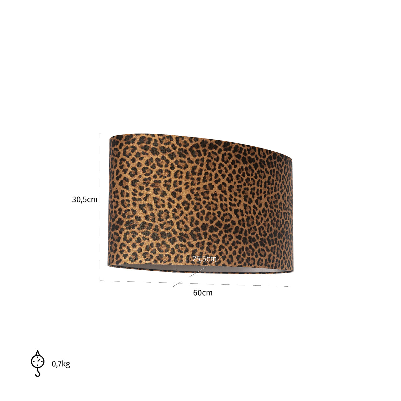 Lampenkap Ollie ovaal (Donna-21056-Ollie 8014 Bruin)
