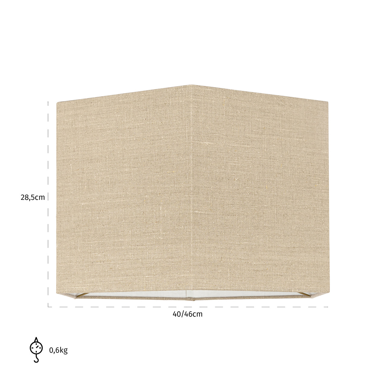 Lampshade Sally sand hexagonal medium