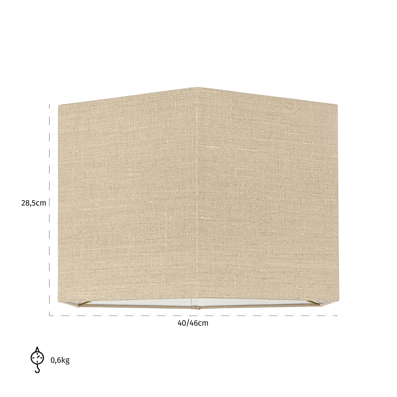Lampshade Sally sand linnen hexagon medium