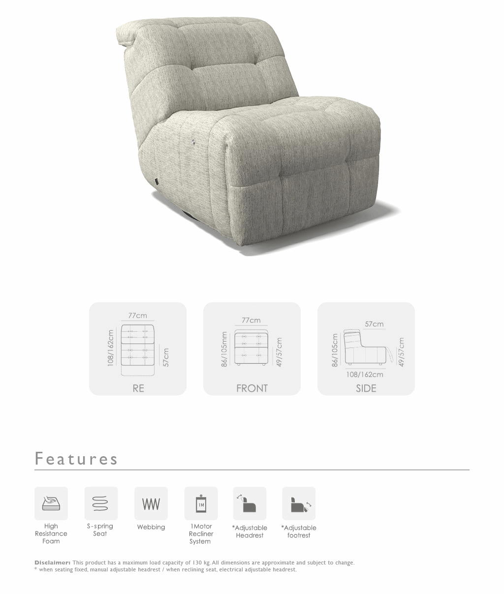 Lounge Chair Zen-S – Fusion 196 Shell | Battery Included