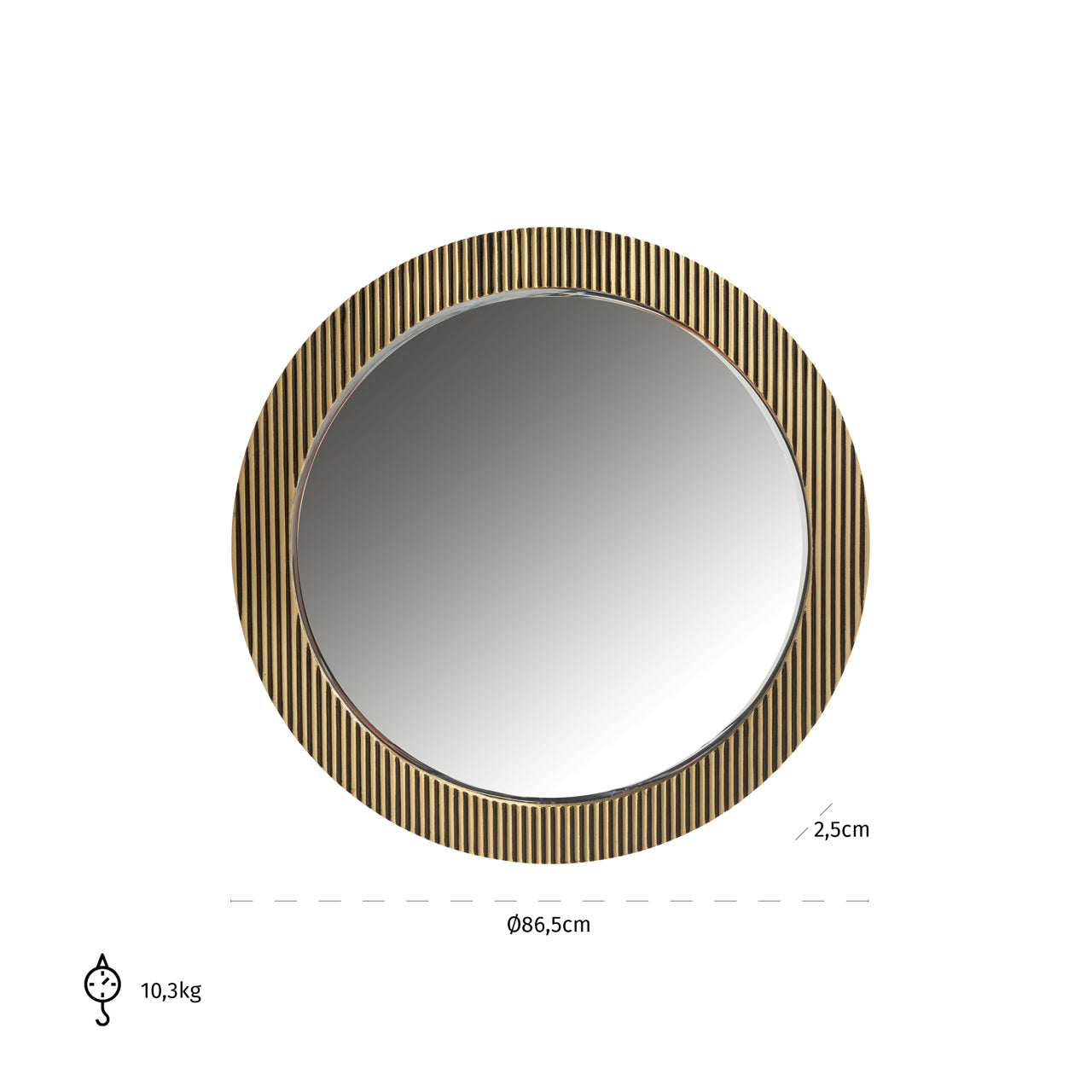 Mirror Ironville gold 86Ø