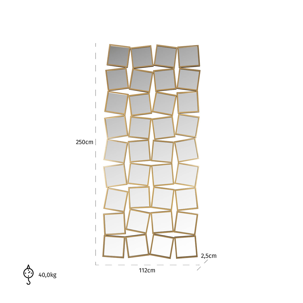 Mirror Badia gold (Gold)
