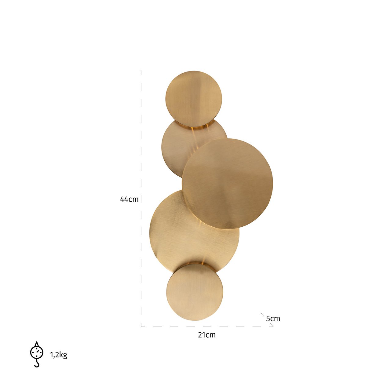 Wall lamp Collin brushed gold