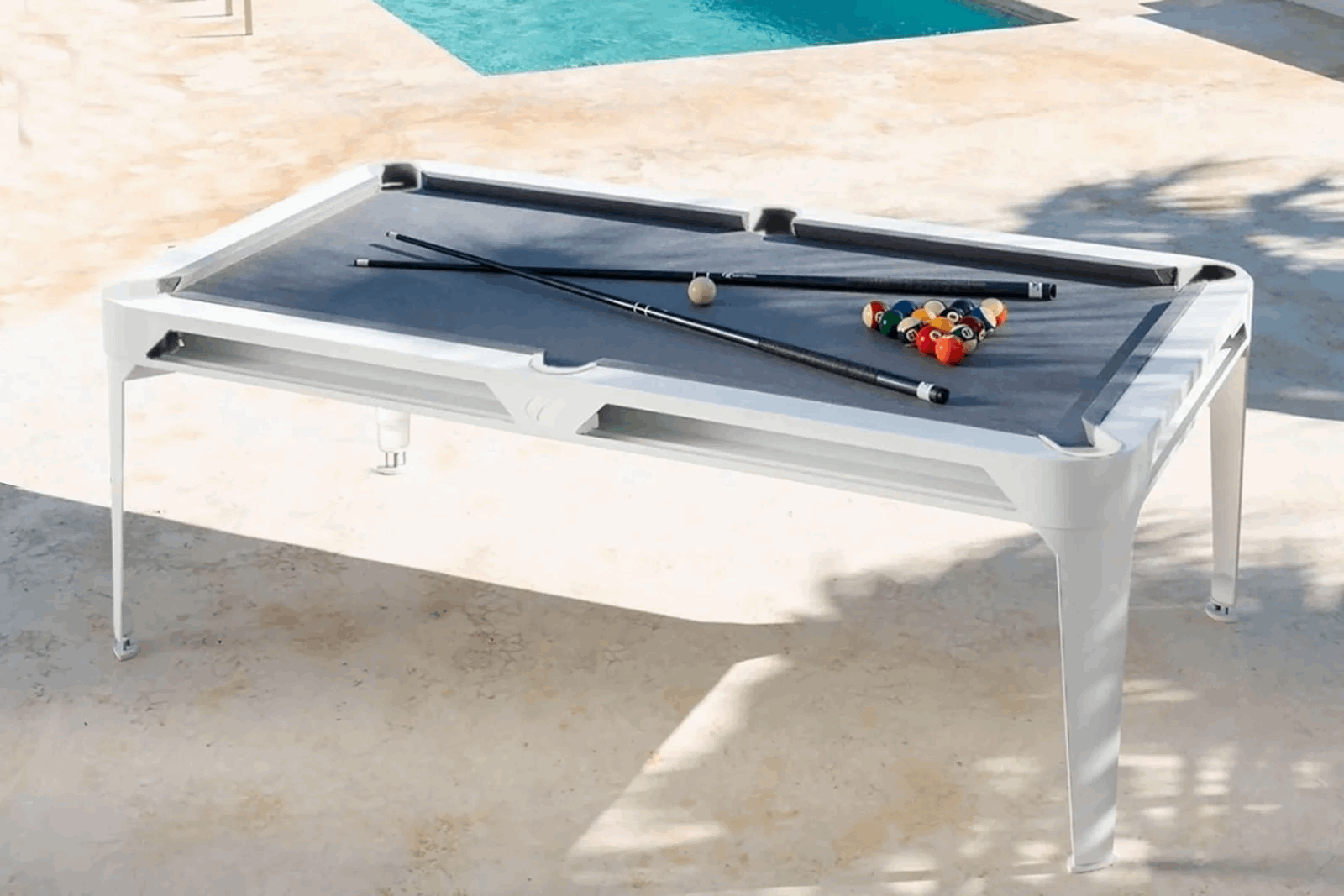 Outdoor Pool & Dining Table 7FT White