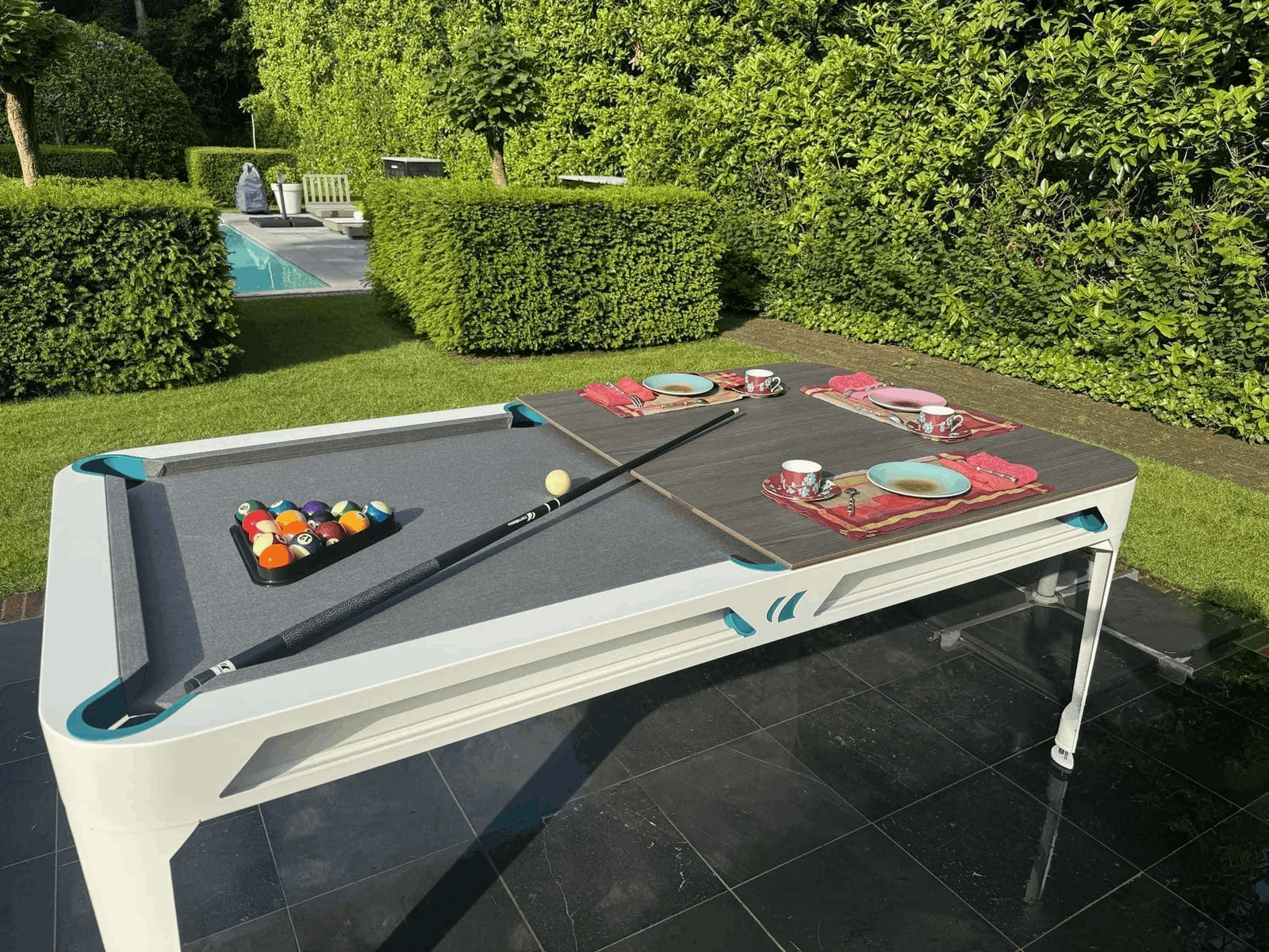 Outdoor Pool & Dining Table 7FT White