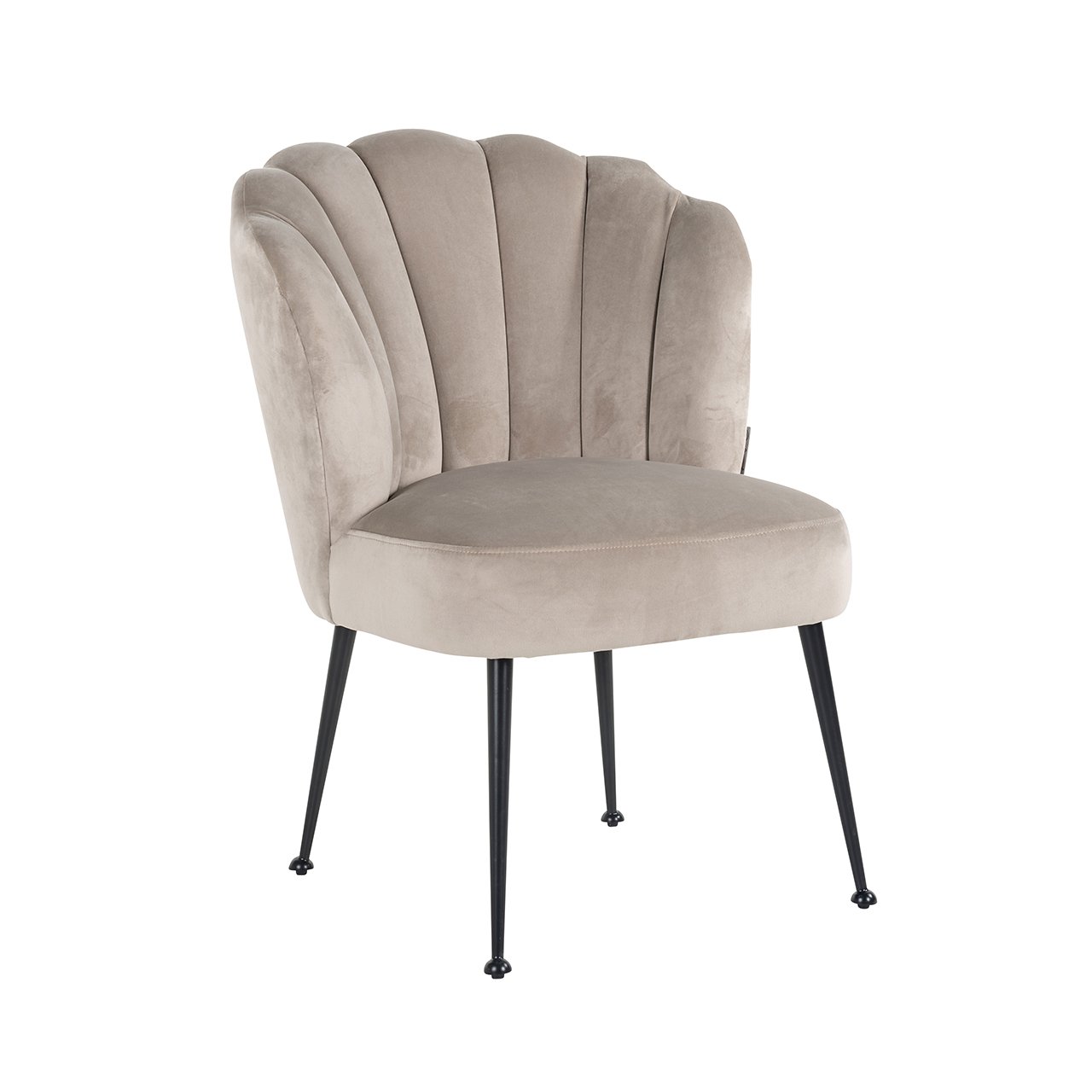 Stoel Pippa khaki fluweel / zwart (Quartz Khaki 903)