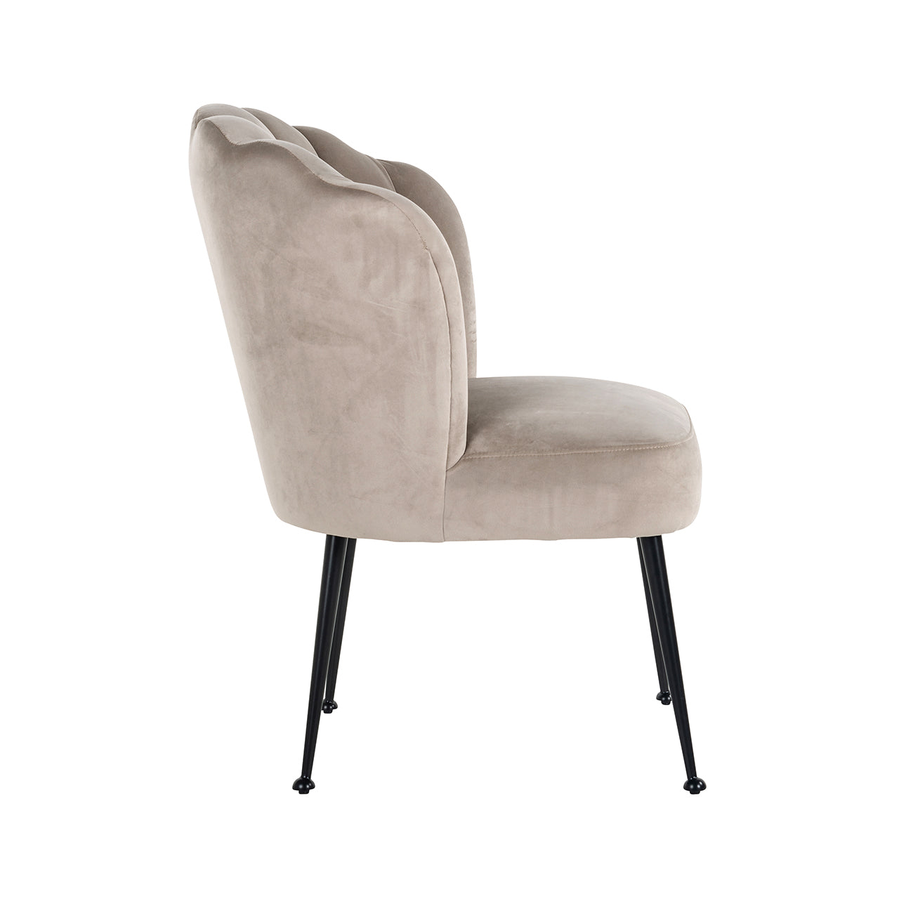 Stoel Pippa khaki fluweel / zwart (Quartz Khaki 903)