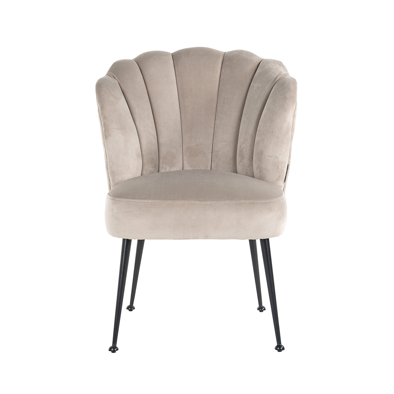 Stoel Pippa khaki fluweel / zwart (Quartz Khaki 903)