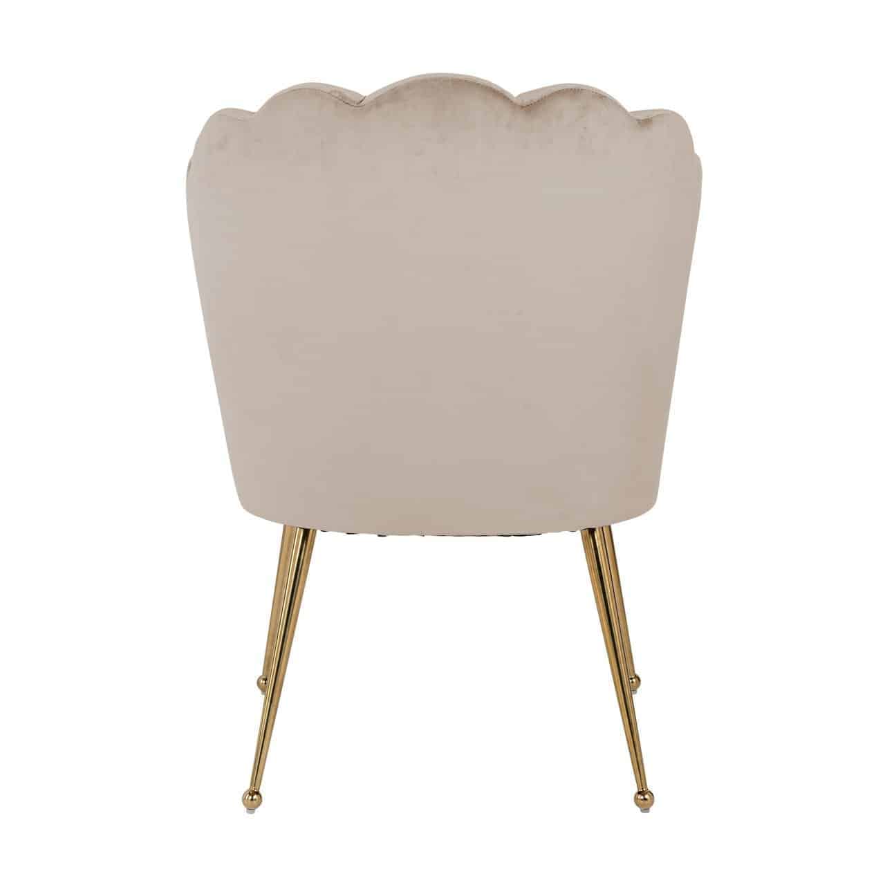 Stoel Pippa khaki fluweel/goud (Quartz Khaki 903)