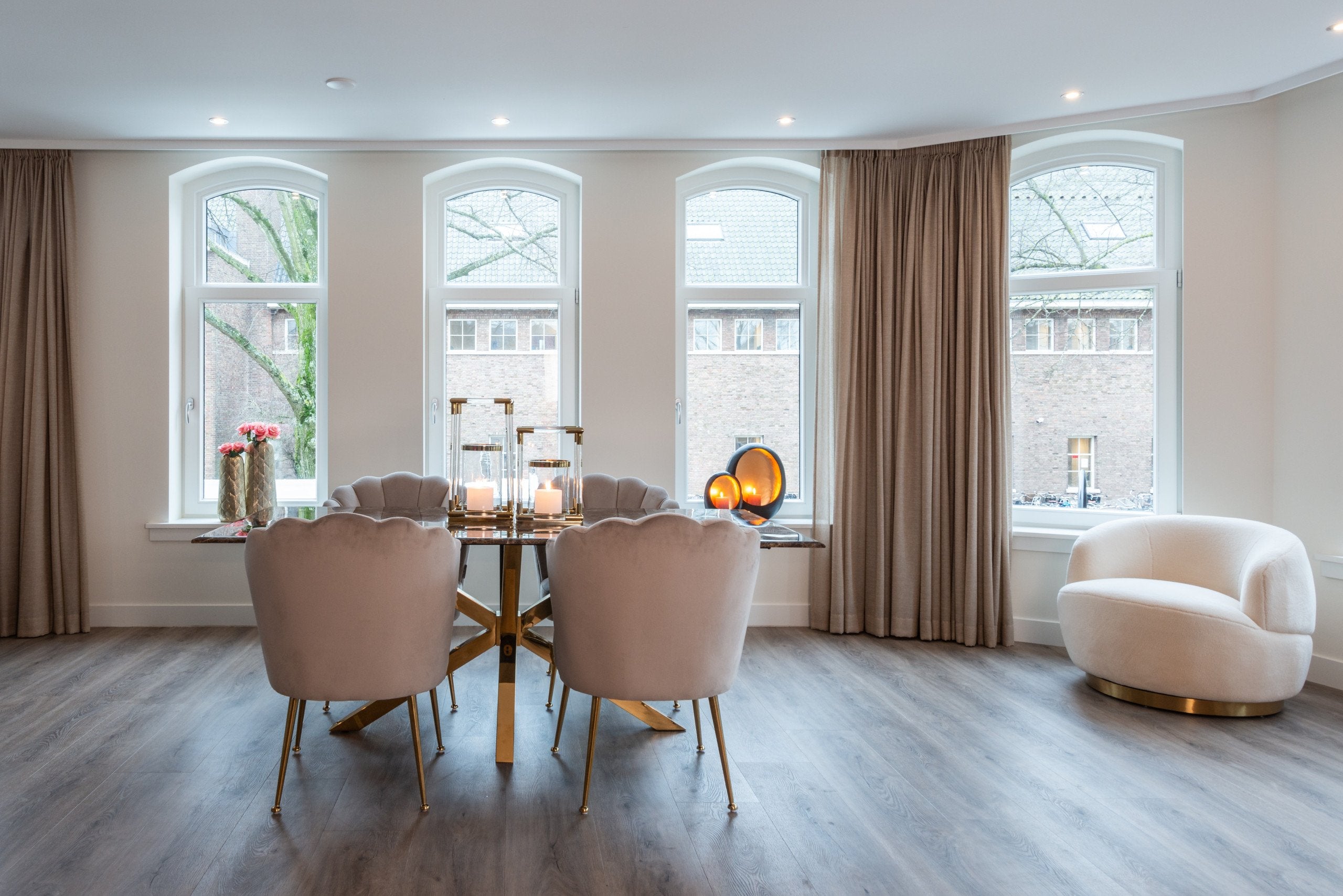 Dining chair Pippa khaki velvet