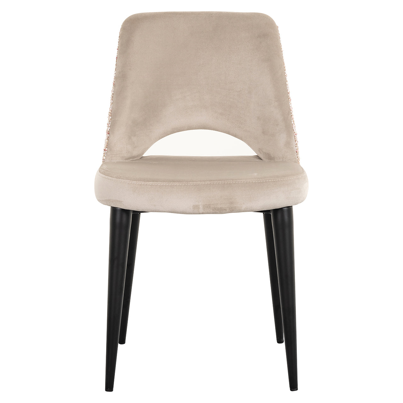 Stoel Tabitha khaki fluweel / trendy rose (Be trendy 1673 rose)