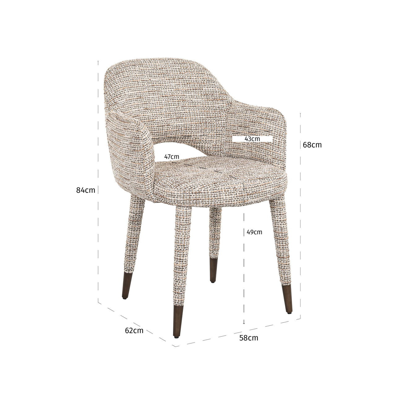 Dining chair Donnatella trendy nature