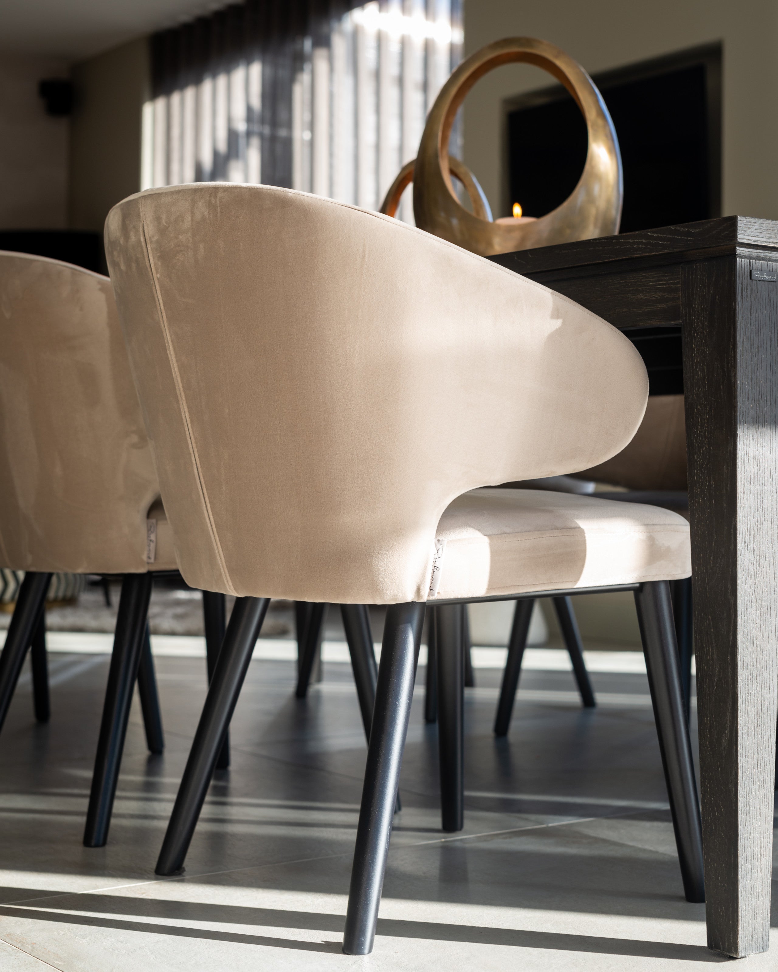 Bar stool Indigo khaki velvet
