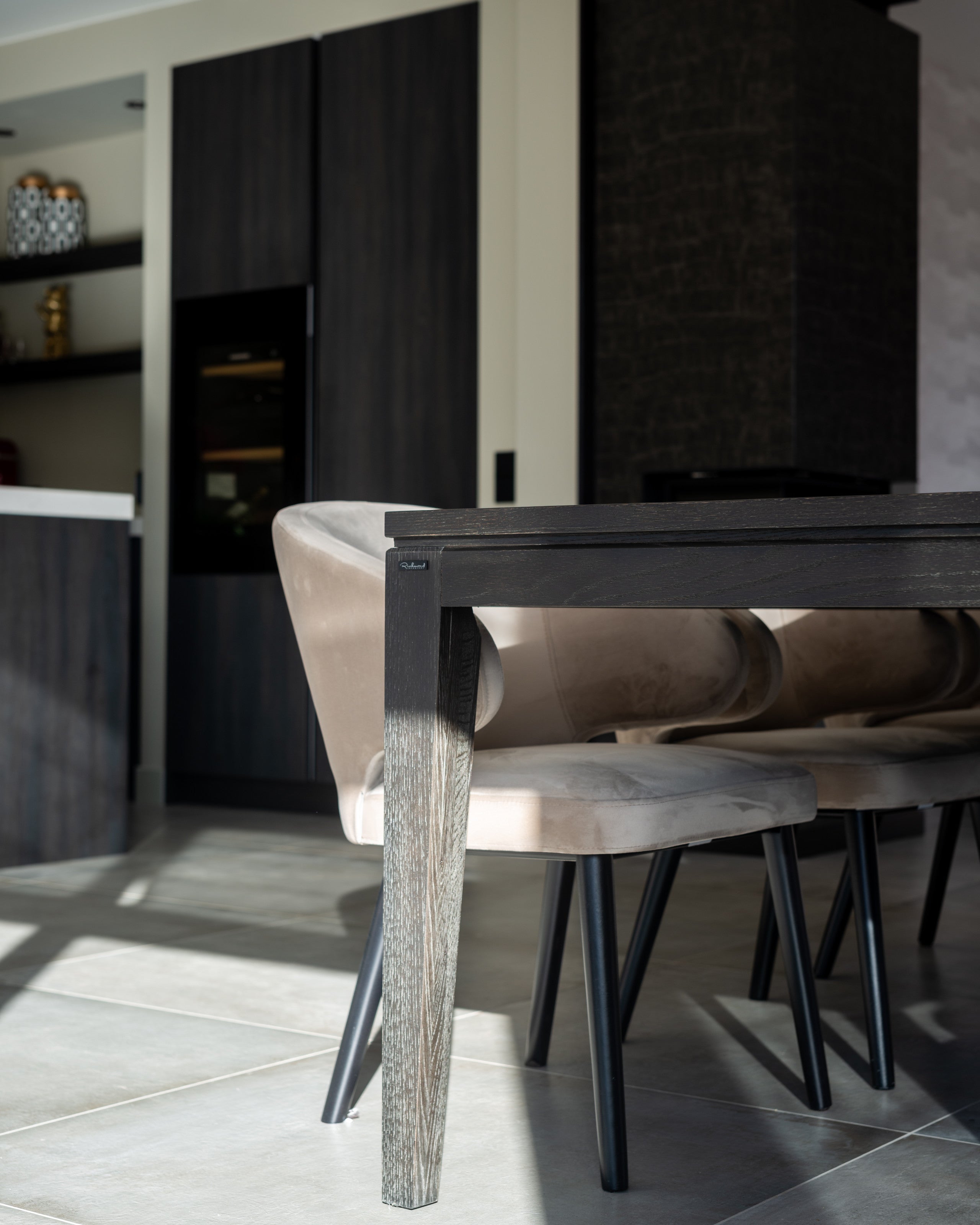 Bar stool Indigo khaki velvet