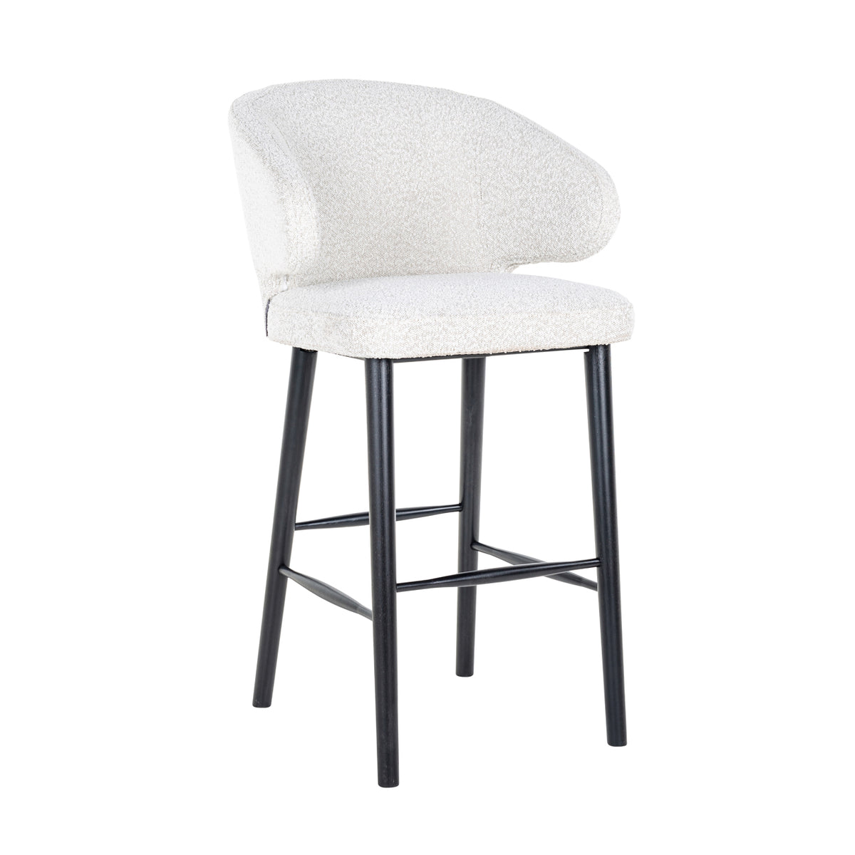 Bar stool Indigo white bouclé