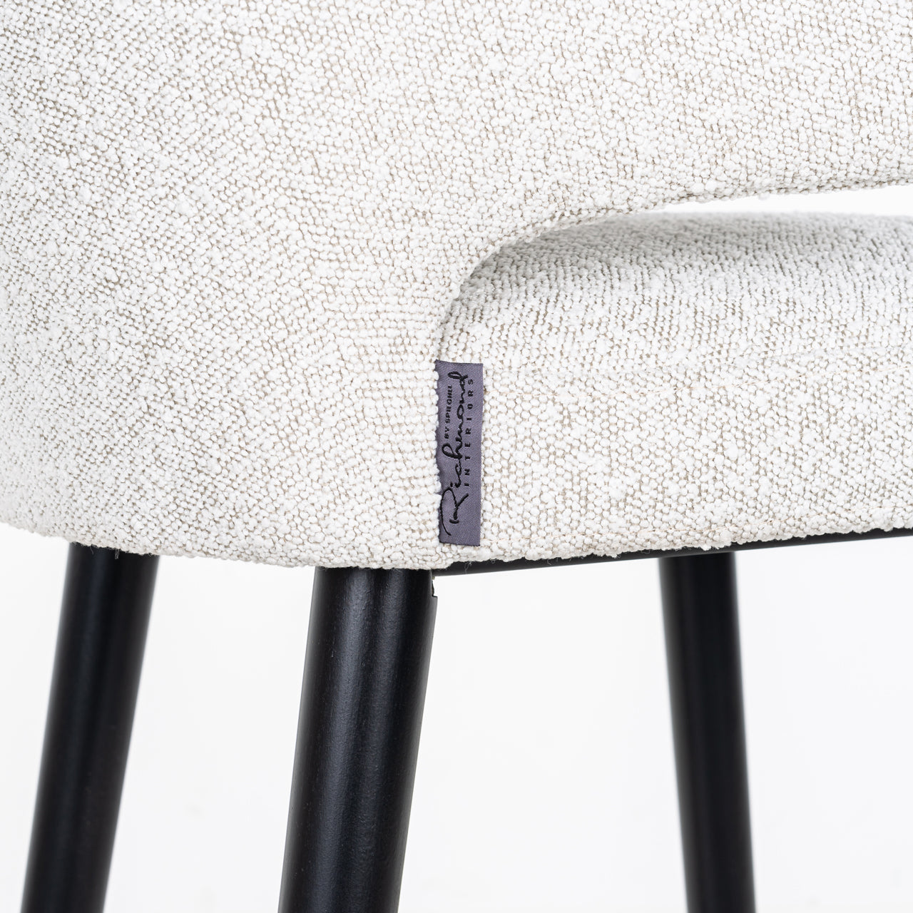 Bar stool Indigo white bouclé
