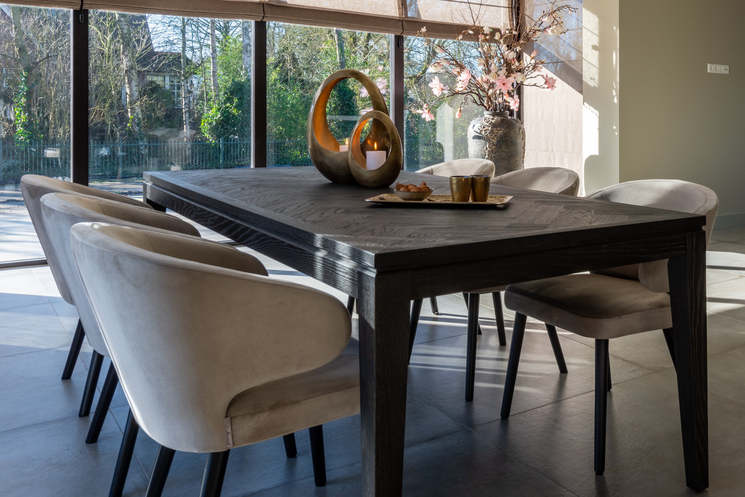 Dining chair Indigo khaki velvet