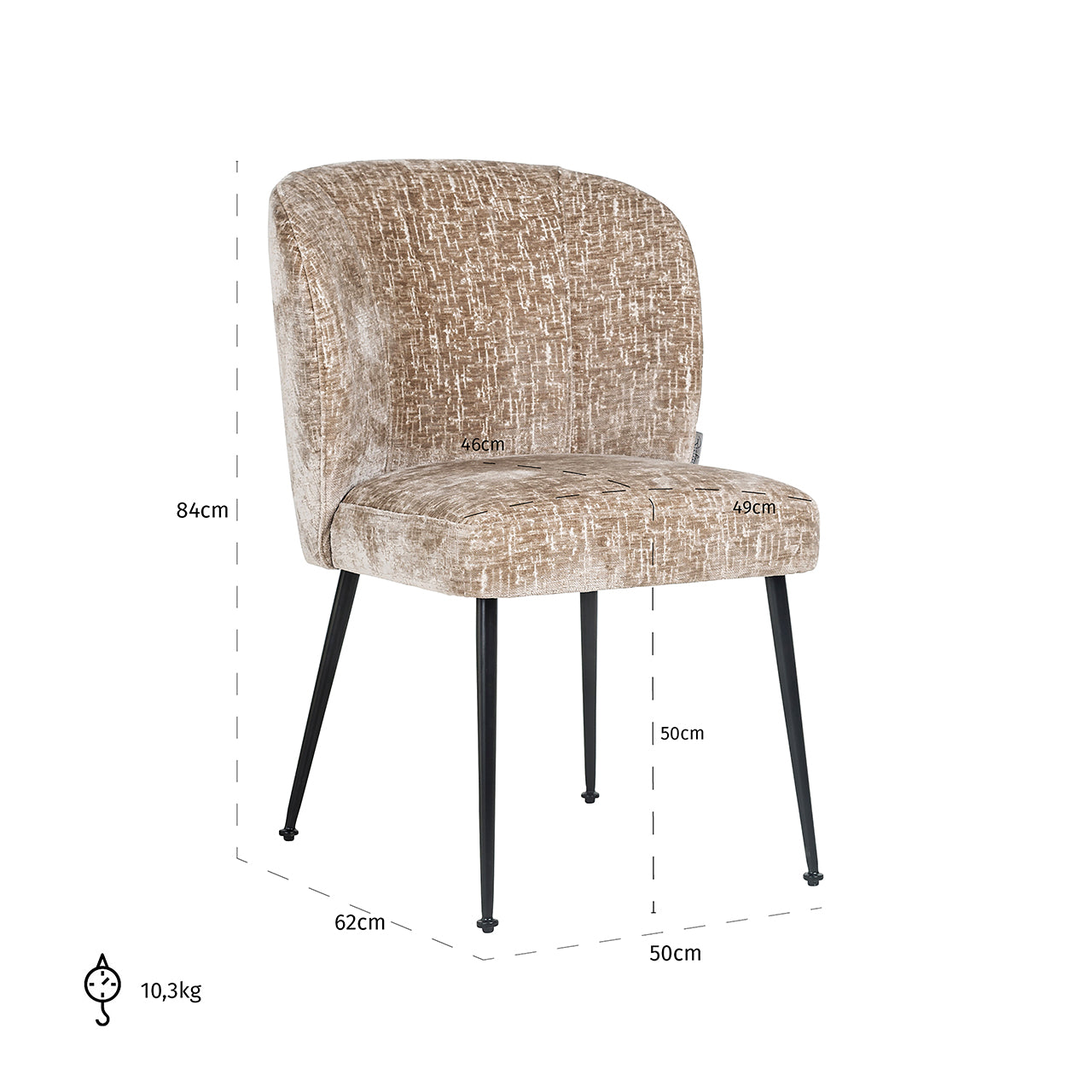 Stuhl Fallon Shitake Island / schwarz (Shitake Island 124)