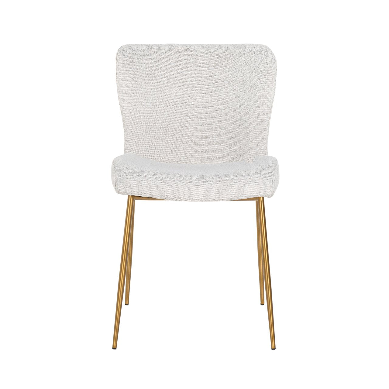 Dining chair Odessa white bouclé (Set of 2)