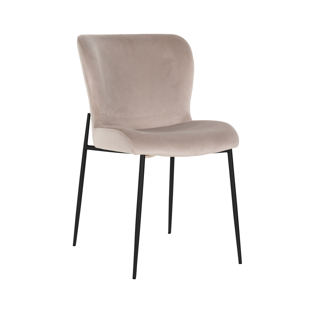 Dining chair Darby khaki velvet fire retardant (Set of 2)