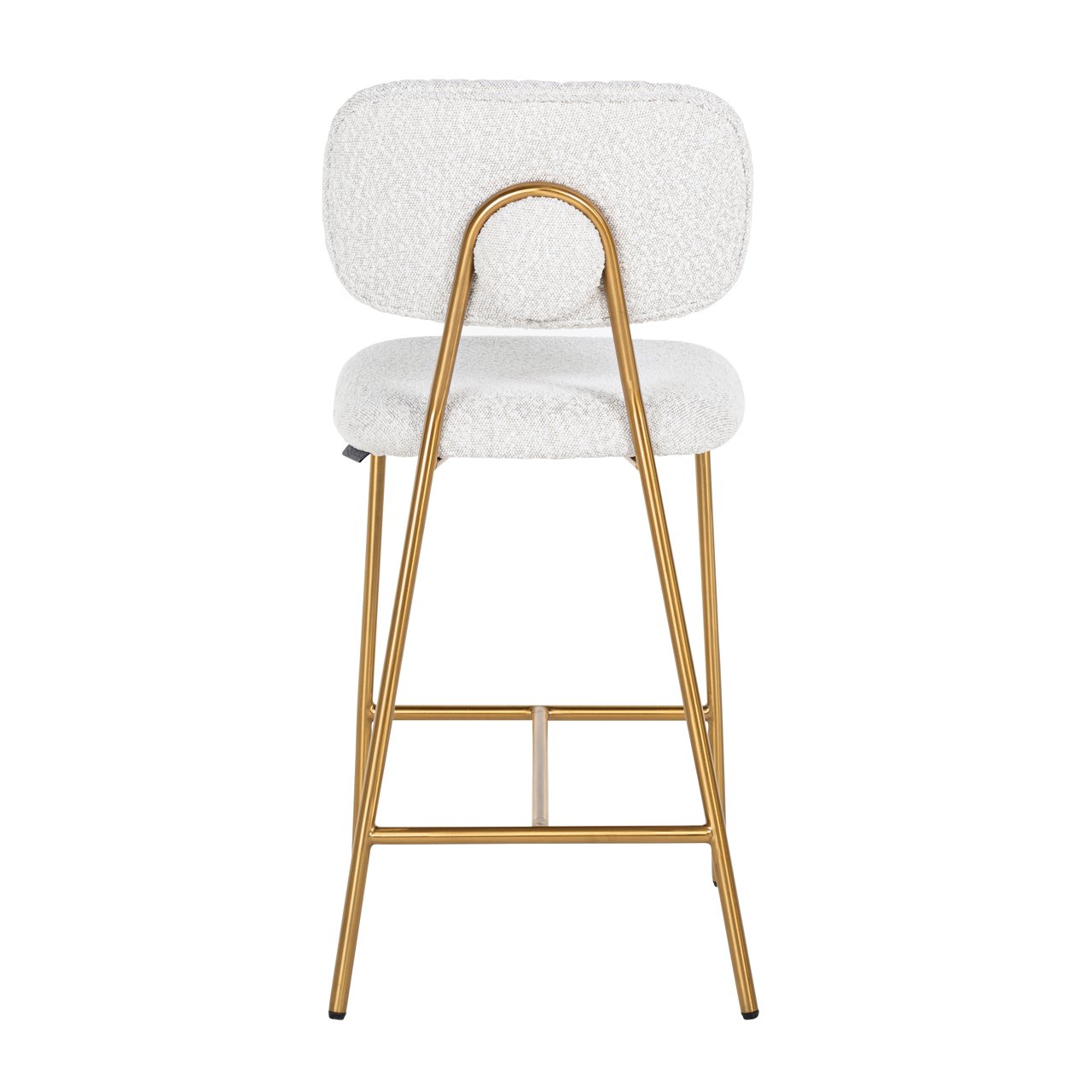 Counter stool Xenia white bouclé (Set of 2)