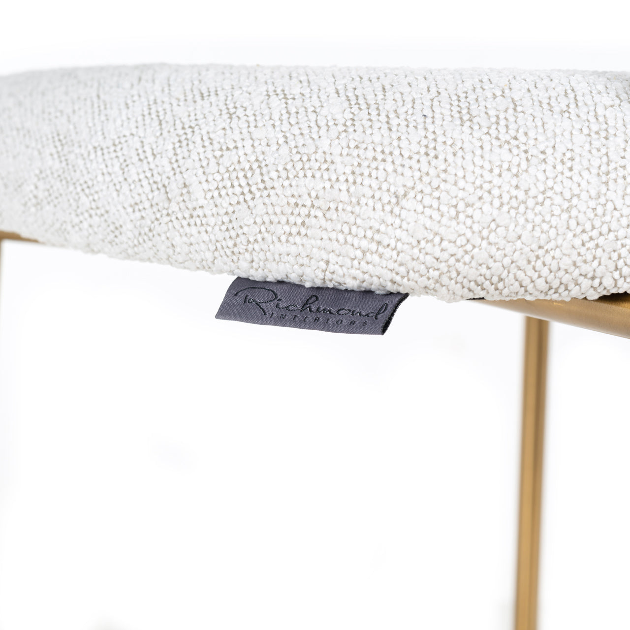 Counter stool Xenia white bouclé (Set of 2)