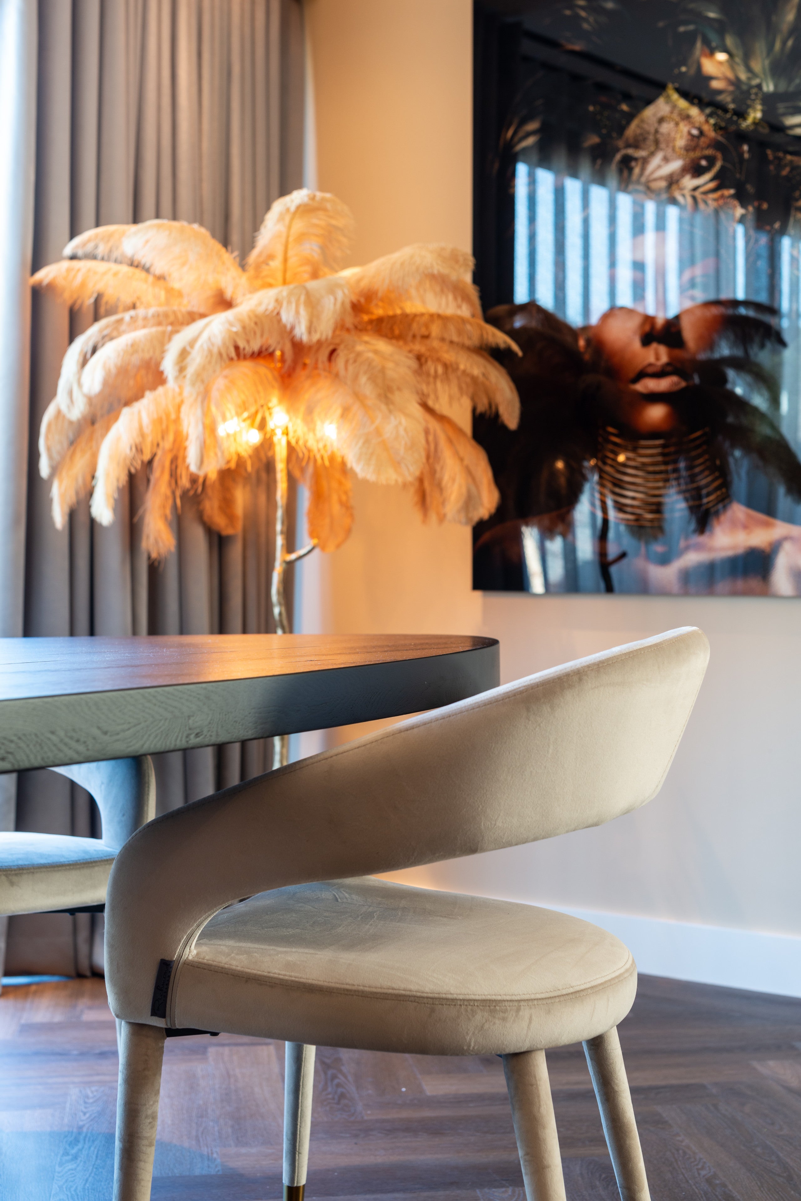 Dining chair Gia natural chunky