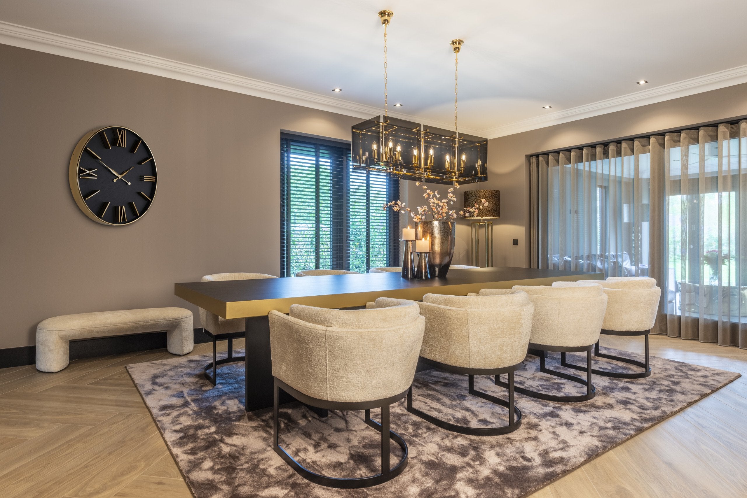 Bench Fargo white chenille