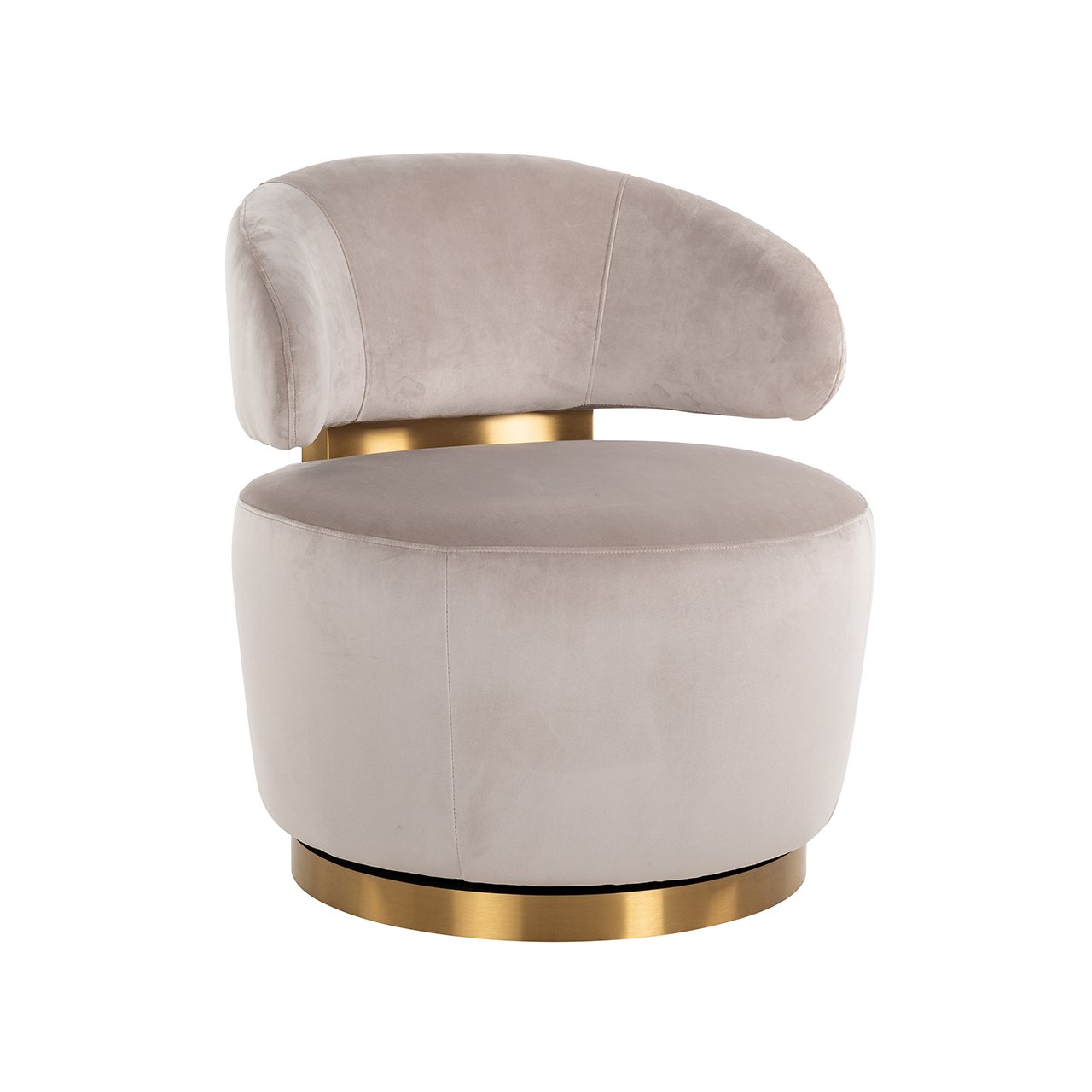 Draaistoel Maxime khaki fluweel (Quartz Khaki 903)