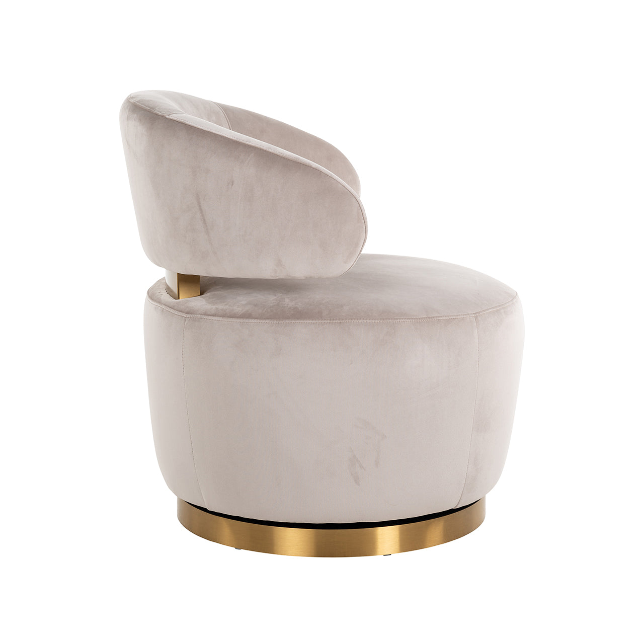 Draaistoel Maxime khaki fluweel (Quartz Khaki 903)