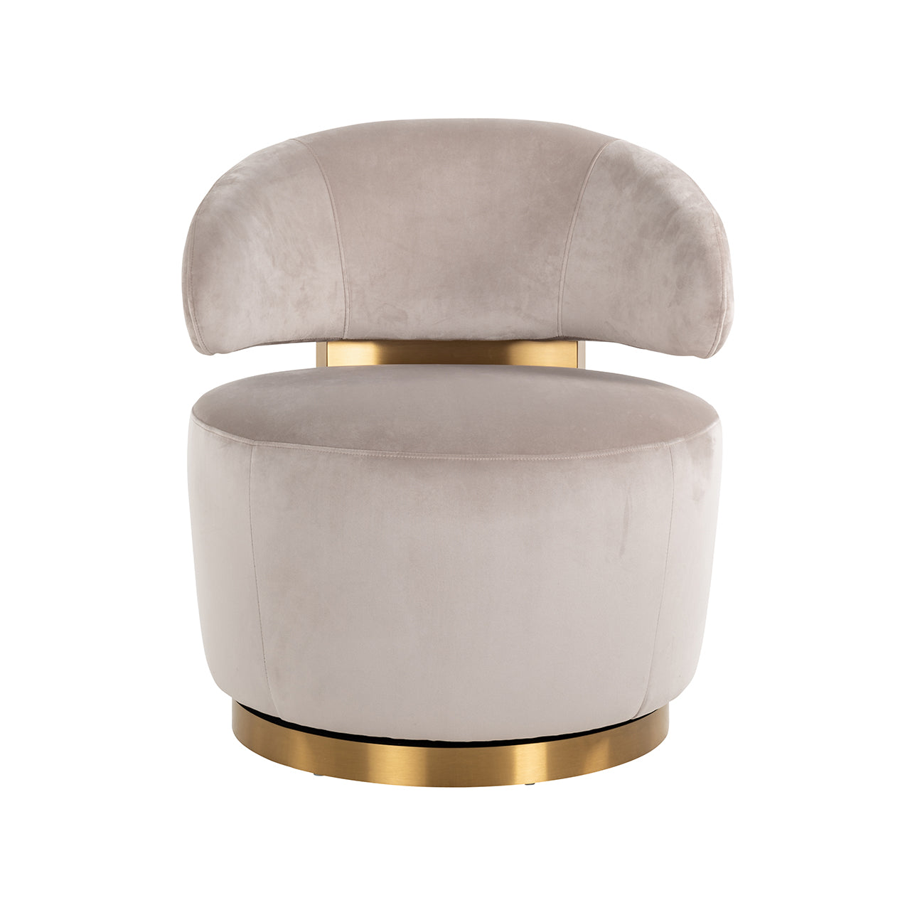 Draaistoel Maxime khaki fluweel (Quartz Khaki 903)