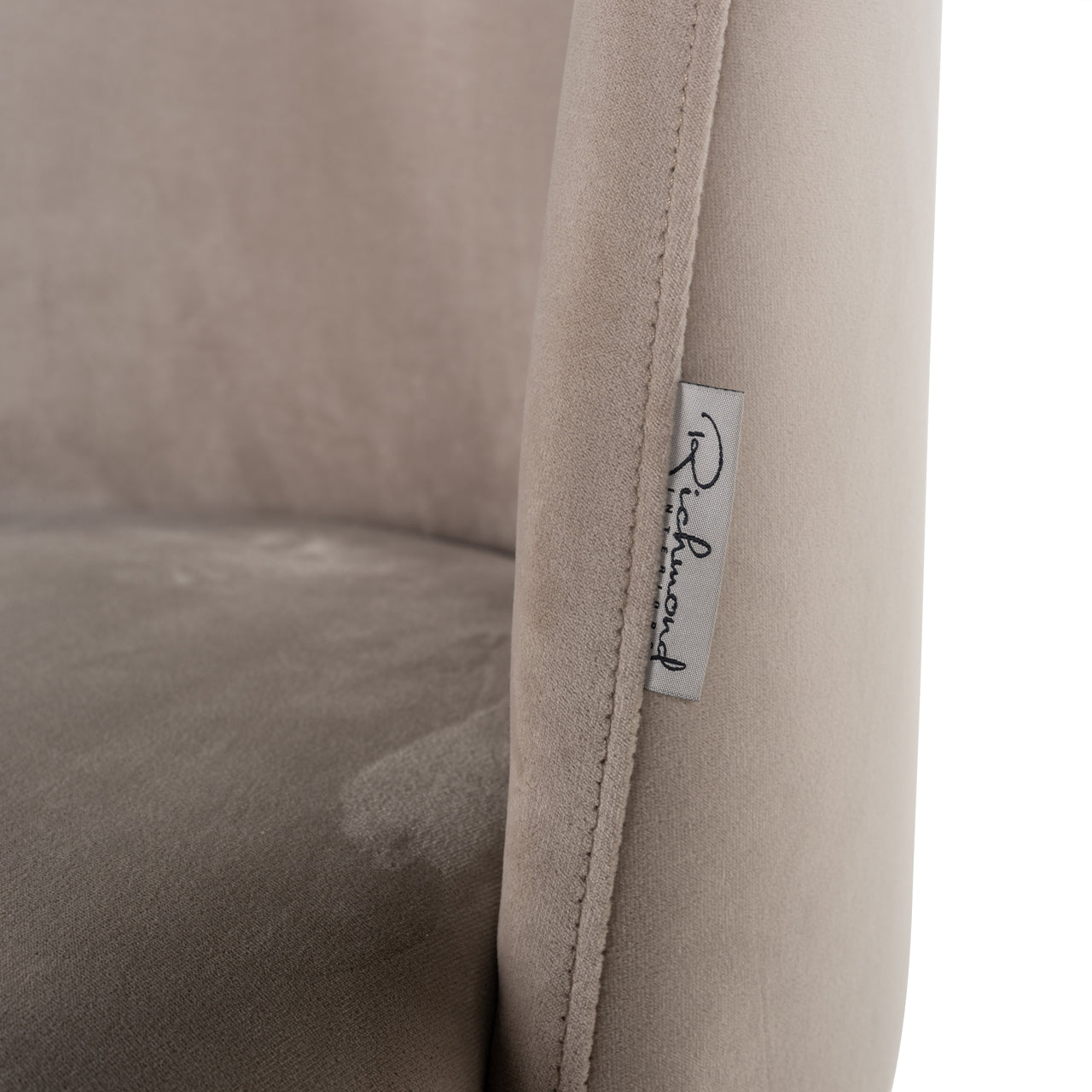 Dining chair Alicia khaki velvet fire retardant