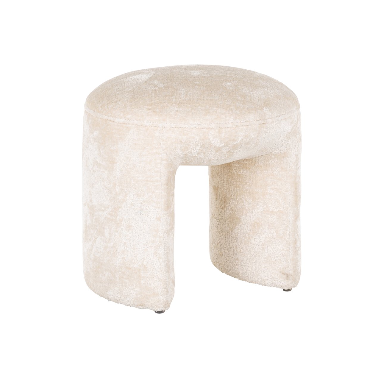 Pouffe & Footstool Fargo white chenille