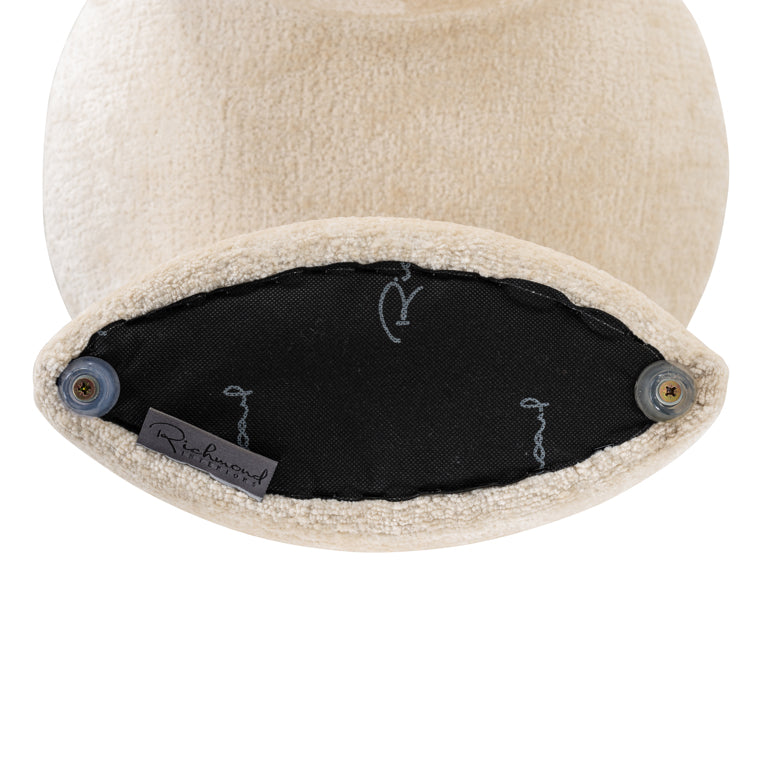 Poef Fargo wit chenille (Bergen 900 wit chenille)