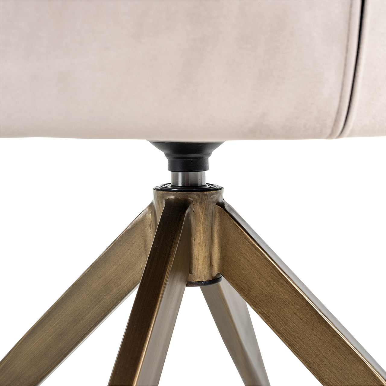 Draaistoel Aline khaki fluweel brandvertragend (FR-Quartz 903 Khaki)