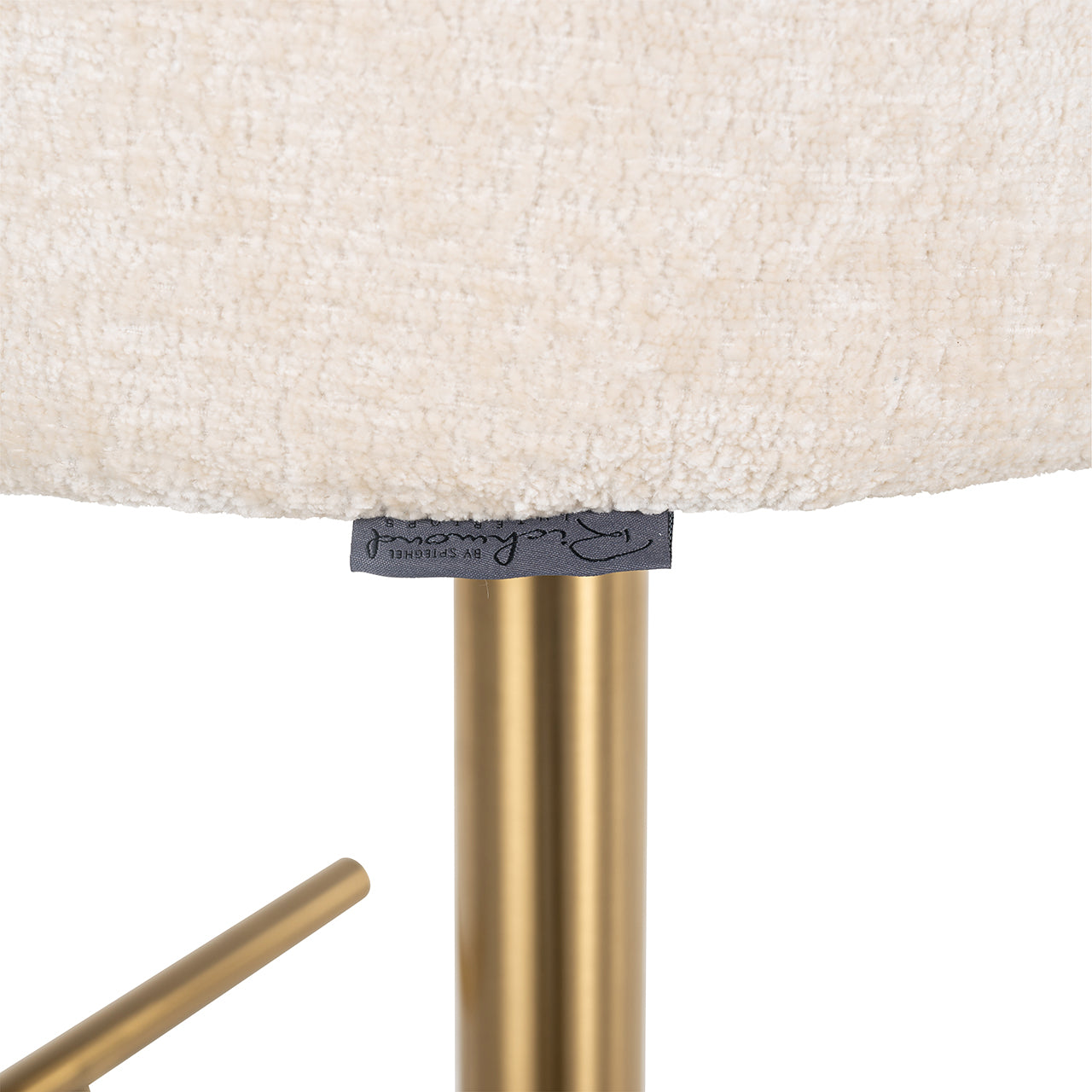 Bar-/Thekenhocker Zabi, drehbar, weiße Chenille (Bergen 900, weiße Chenille)