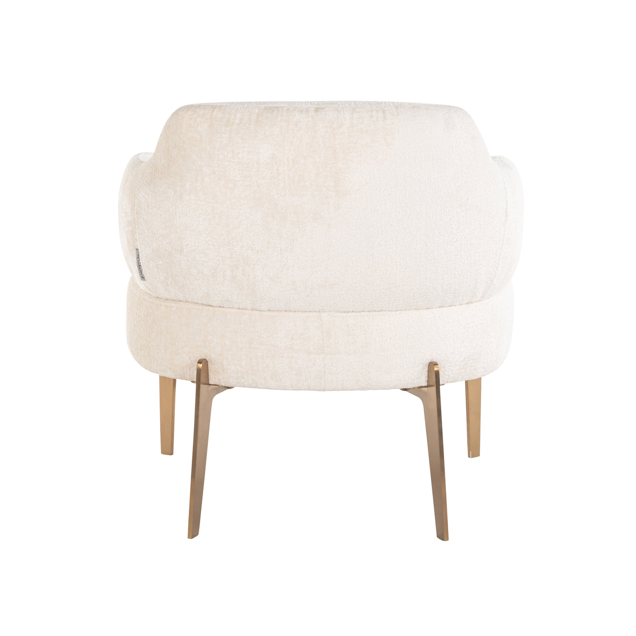 Lounge chair Venus white chenille