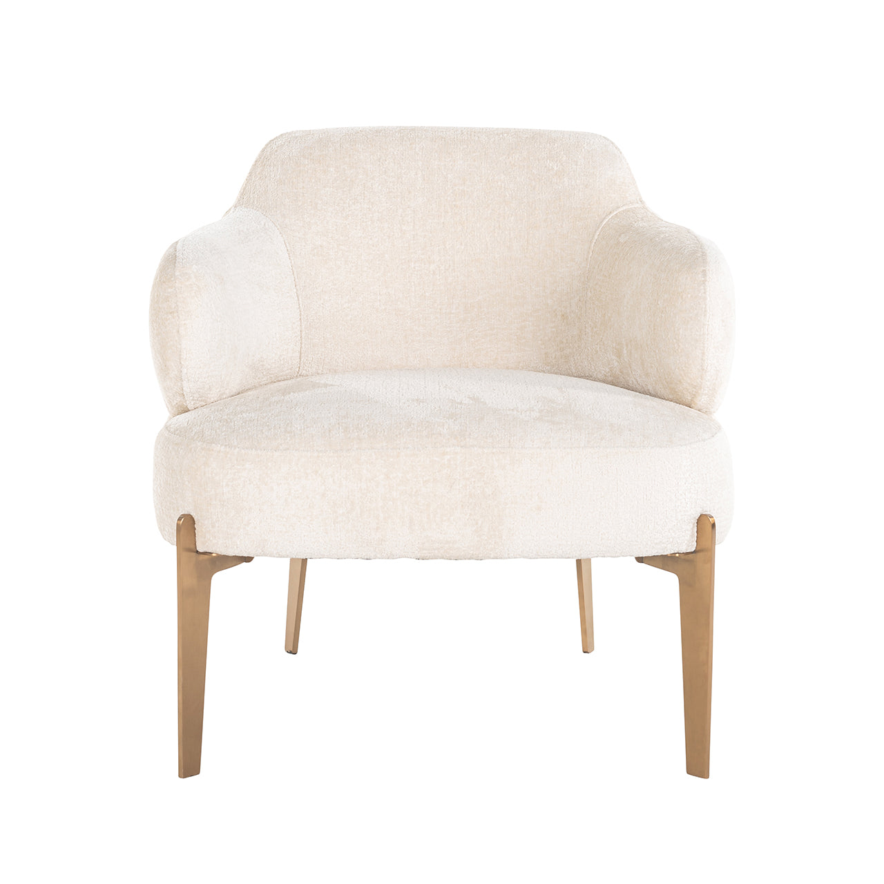 Loungestoel Venus wit chenille (Bergen 900 wit chenille)