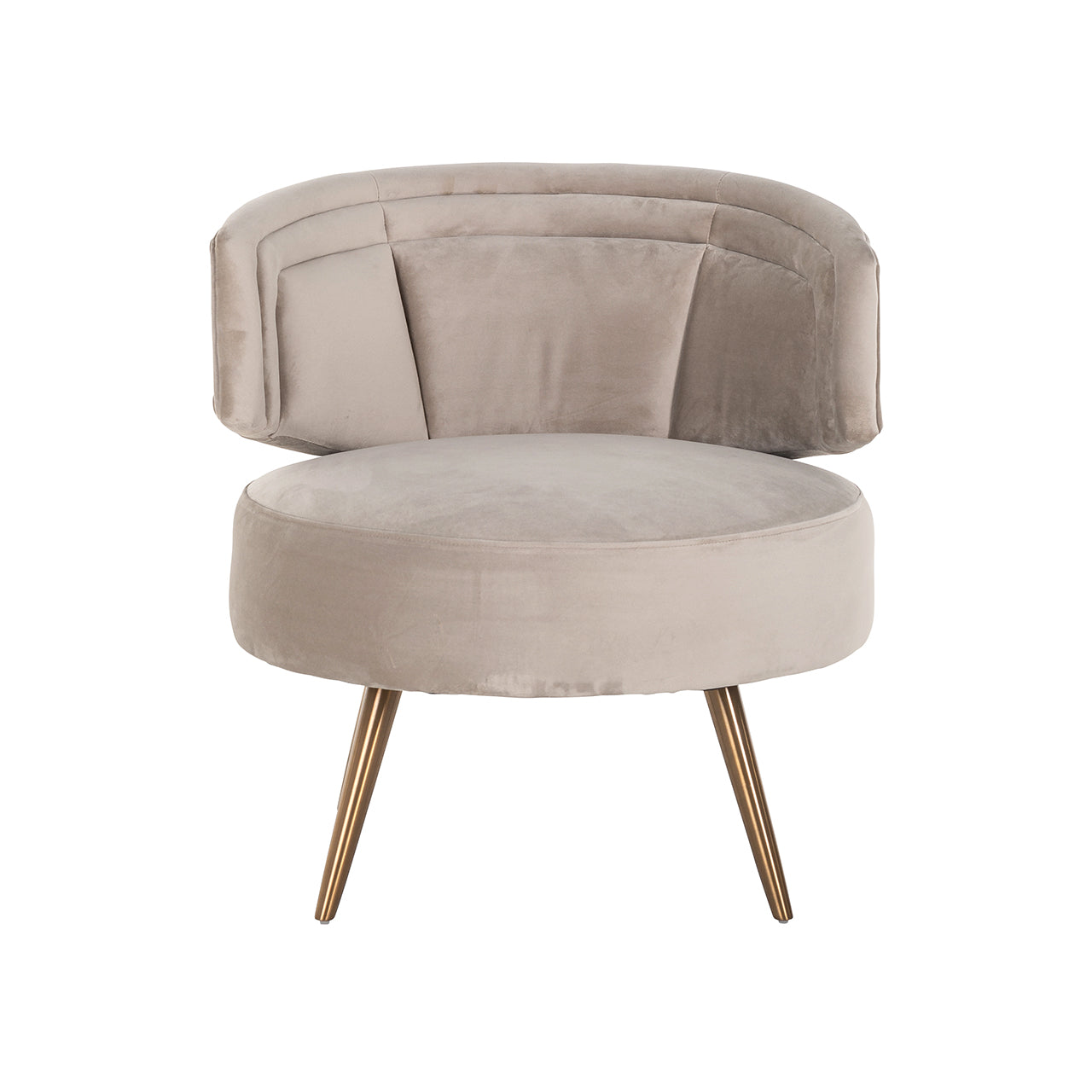Lounge chair Hazel khaki fluweel brandvertragend (FR-Quartz 903 Khaki)