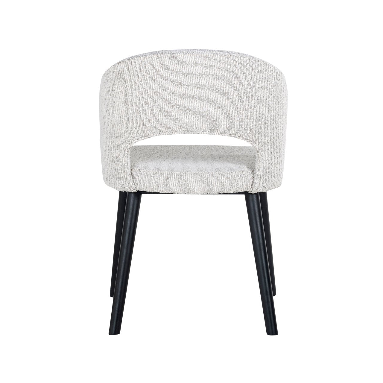 Dining chair Savoy white bouclé