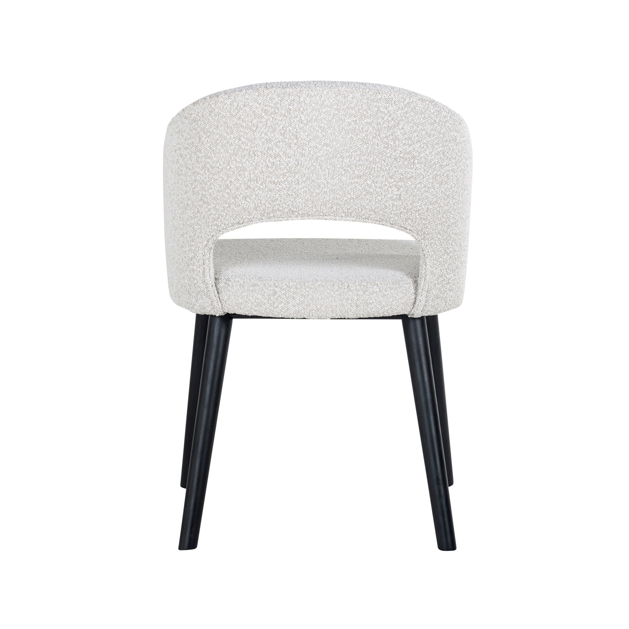 Dining chair Savoy white bouclé