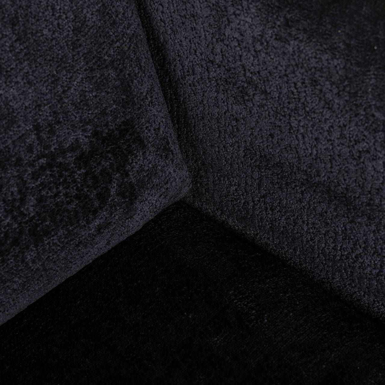 Swivel lounge chair Turner black chenille (Bergen 809 black chenille)
